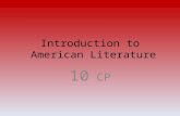 Introduction to  American Literature