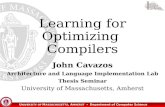 Learning for Optimizing  Compilers