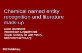 Chemical named entity recognition and literature mark-up