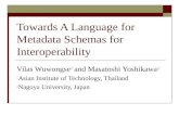 Towards A  Language for Metadata Schemas for Interoperability