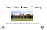Lunch Meal  Pattern Training