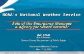 Role of the Emergency Manager & Agency for Severe Weather