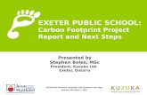 EXETER PUBLIC SCHOOL: Carbon Footprint Project Report and Next Steps