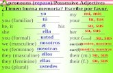 pronouns ( repaso )/Possessive Adjectives