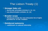 The Lisbon Treaty (1)