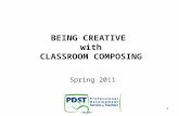 BEING CREATIVE  with CLASSROOM COMPOSING