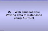 22 – Web applications: Writing data to Databases using ASP.Net
