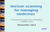 Horizon scanning for managing medicines