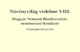 Magyar Nemzeti  Biodiverzitás- monitorozó Rendszer Fajmegőrzési tervek