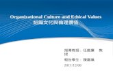 Organizational Culture and Ethical Values 組織文化與倫理價值