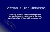 Section 3: The Universe