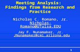Meeting Analysis:  Findings from Research and Practice