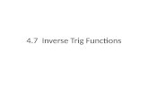 4.7  Inverse Trig Functions