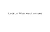 Lesson Plan Assignment