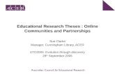 Educational Research Theses : Online Communities and Partnerships