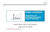 Peter Lindholm Organising and operating technology commercialisation