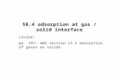 §8.4 adsorption at gas / solid interface