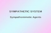 SYMPATHETIC SYSTEM Sympathomimetic Agents