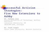 Successful Activism Strategies:  Five New Extensions to Ashby