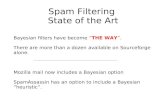 Spam Filtering  State of the Art