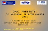 CMAI PRESENTS  5 TH  NATIONAL TELECOM AWARDS 2011