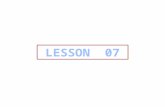 LESSON  07