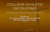 COLLEGE ATHLETIC RECRUITING: Terminology, Perspectives, Resources