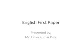 English First Paper