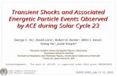 Transient Shocks and Associated Energetic Particle Events Observed by ACE during Solar Cycle 23