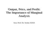 Output, Price, and Profit: The Importance of Marginal Analysis Asst. Prof. Dr. Serdar AYAN