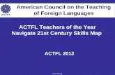 ACTFL Teachers of the Year Navigate 21st Century Skills Map
