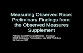 Measuring Observed Race: Preliminary Findings from  the Observed Measures Supplement