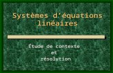 Systèmes d’équations linéaires