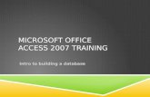 Microsoft Office  Access  2007 Training