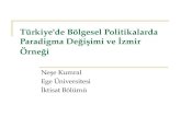 Türkiye'de Bölgesel Politikalarda Paradigma Değişimi ve İzmir Örneği