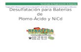 Desulfatación para Baterías de  Plomo-Ácido y NiCd