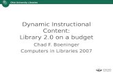 Dynamic Instructional Content: Library 2.0 on a budget