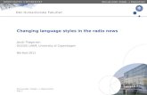 Changing language styles in the radio news