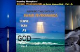 Inspiring Thoughts of Swami Vivekananda on Serve Man as God ~ Part -  1