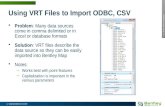 Using VRT Files to Import ODBC, CSV