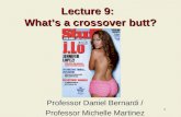 Lecture 9:   What’s a crossover butt?