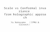 Scale vs Conformal invariance  from holographic approach