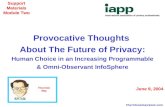 Provocative Thoughts  About The Future of Privacy: Human Choice in an Increasing Programmable