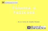 Finanza e Felicità da un testo di Claudio Ferrari