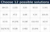 Choose 12 possible solutions