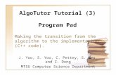 AlgoTutor Tutorial (3) Program Pad