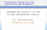 Information System Security Engineering and Management