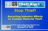 Stop Thief! Recycling Industry Efforts to Combat Material Theft