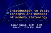 Introduction to basic concepts and methods of modern stereology