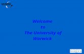 Welcome  to  The University of Warwick